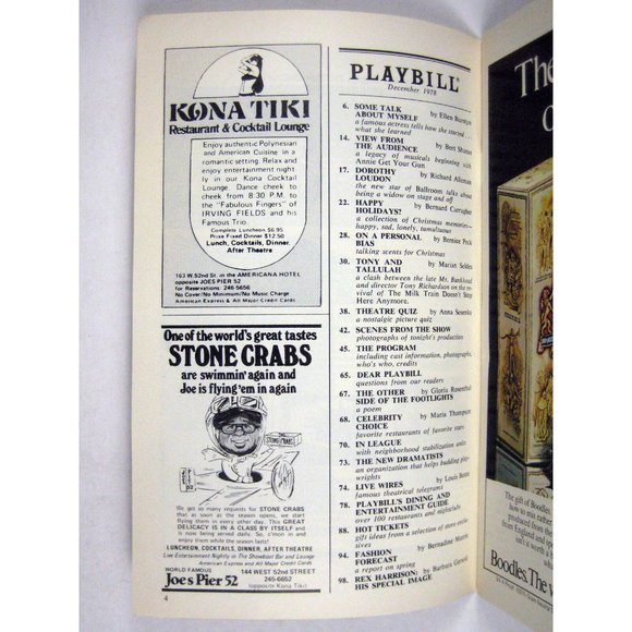 A Chorus Line Playbill 1978 Shubert Theatre Shakespeare Festival Ticket  Bennet - Picture 4 of 11